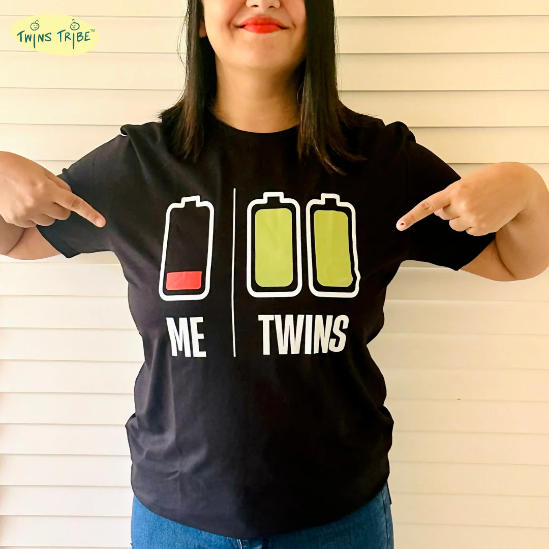 Battery Drained – Tee for Twin Parents - Image 2
