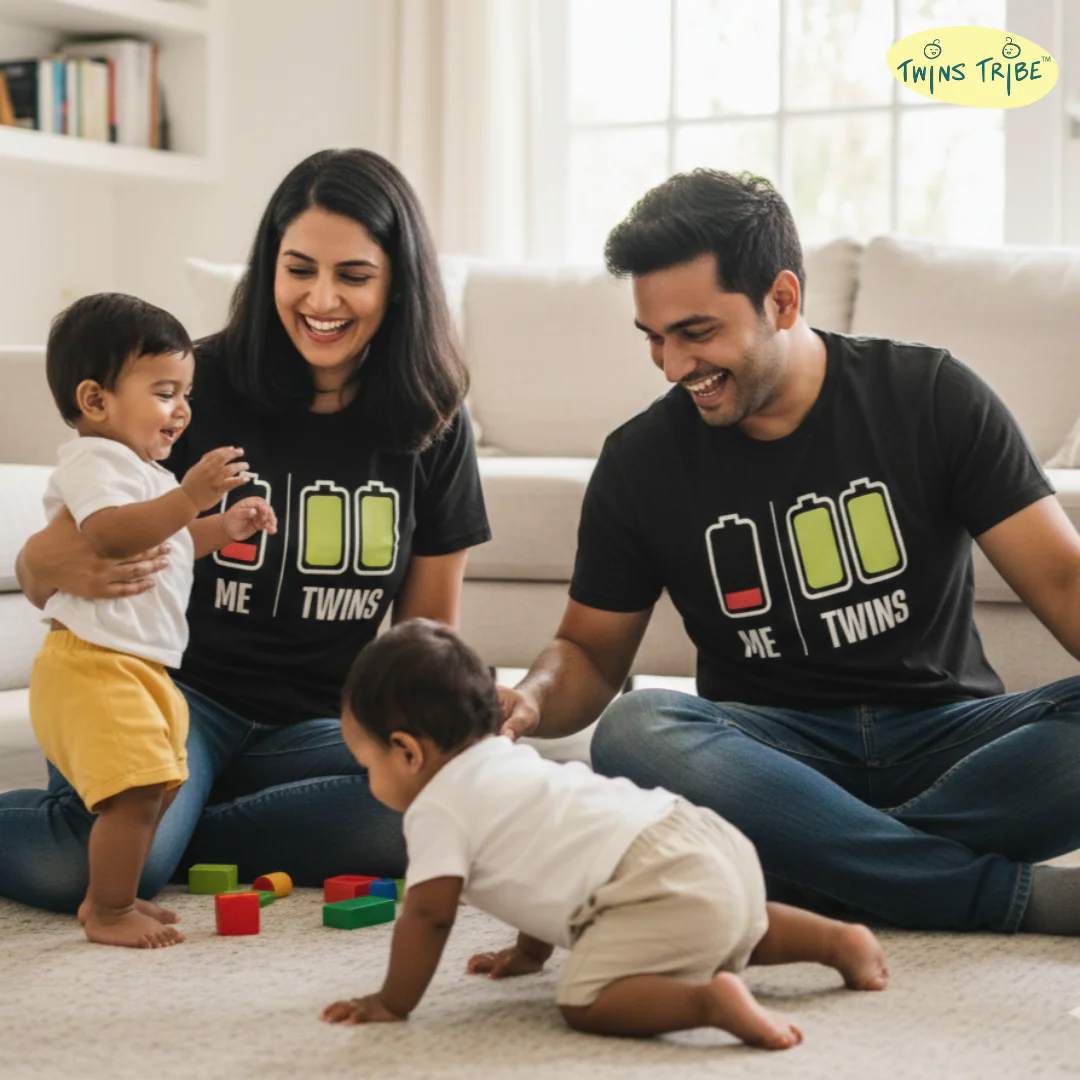 Battery Drained – Tee for Twin Parents - Image 3