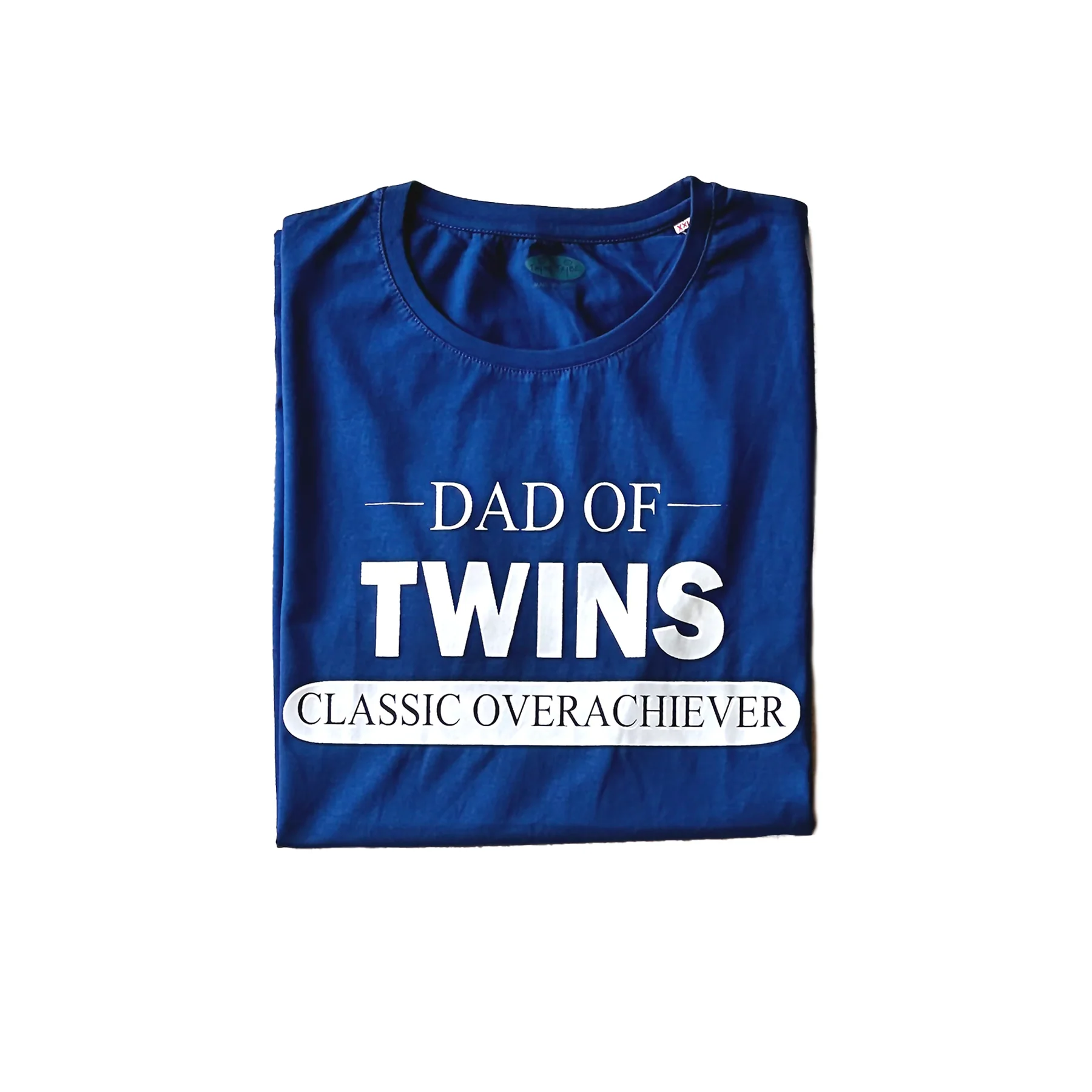 Classic Overachiever – Tee for Twin Dads - Royal Blue - Image 3