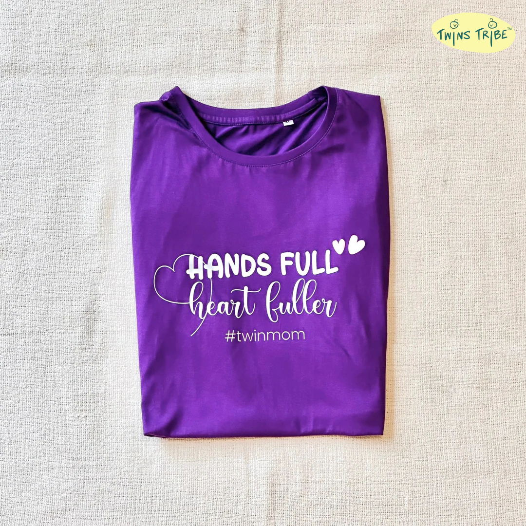 Hands Full, Heart Fuller – Tee for Twin Moms - Image 2