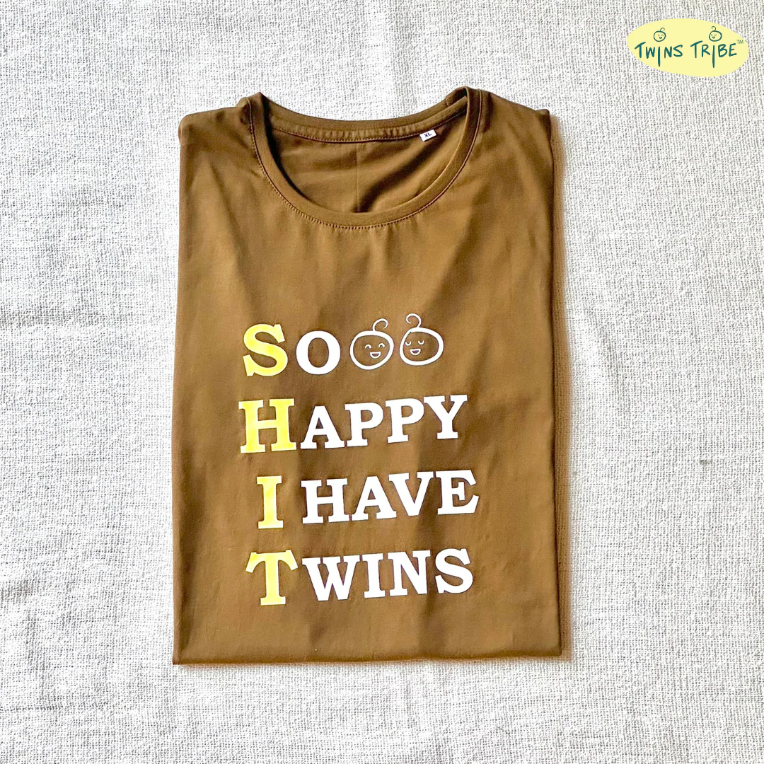 So Happy I’ve Twins – Tee for Twin Parents - Image 3