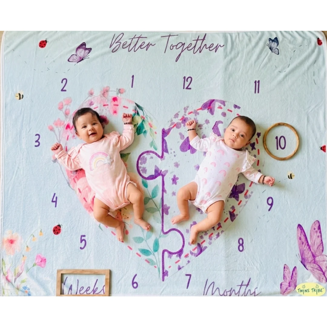 Twins Milestone Blanket - Better Together - Image 3