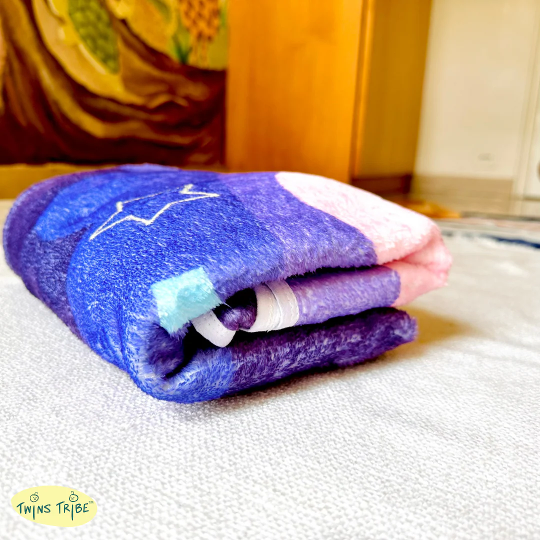 Twins Milestone Blanket - The Night Sky - Image 3