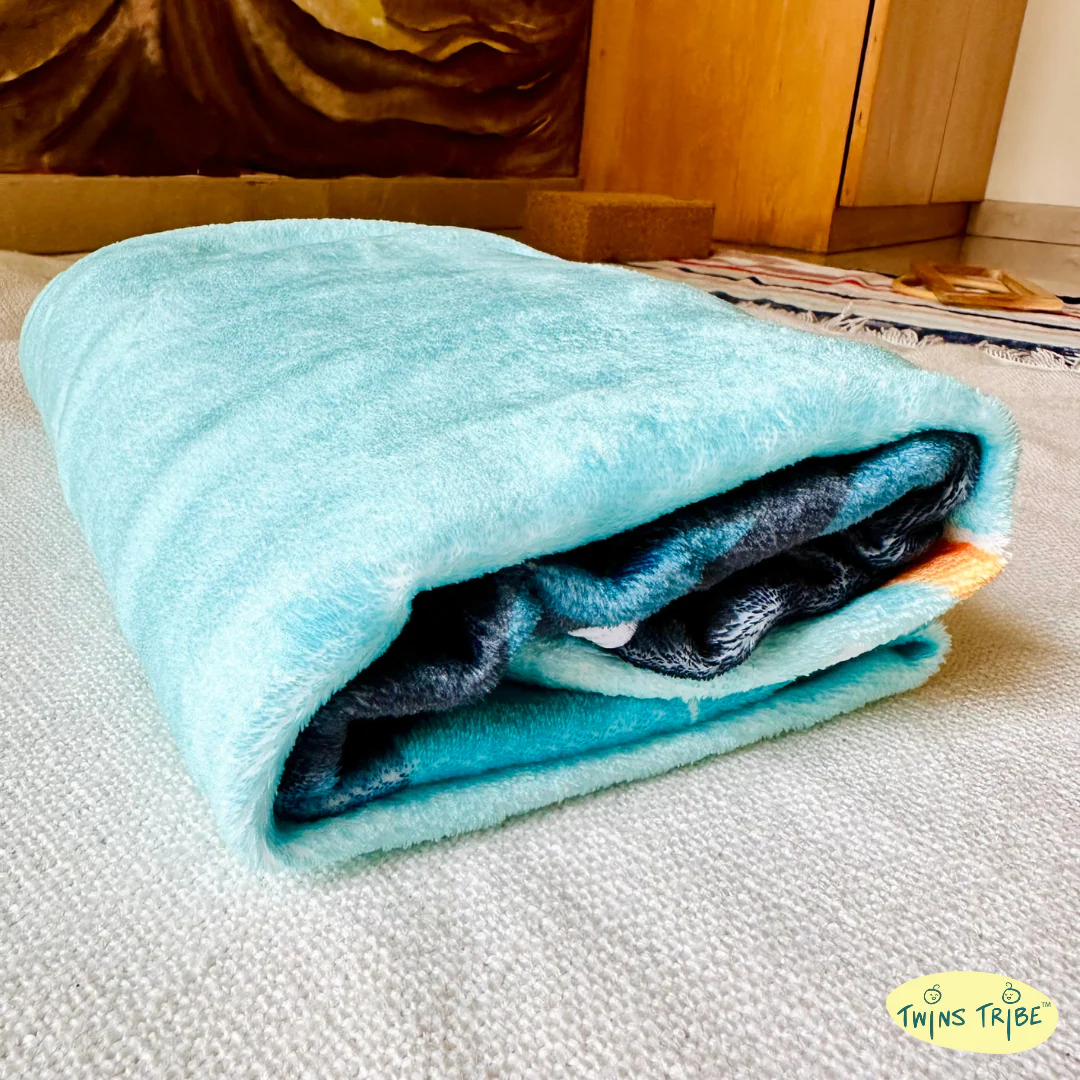 Twins Milestone Blanket - Under The Sea - Image 4