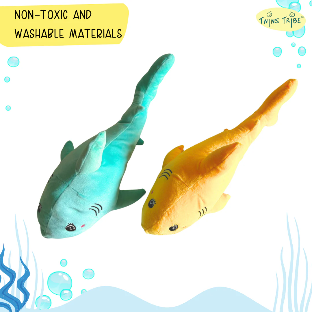 TwinsTribe Baby Sharks - Plush Toys Gift Set for Twins - Image 4