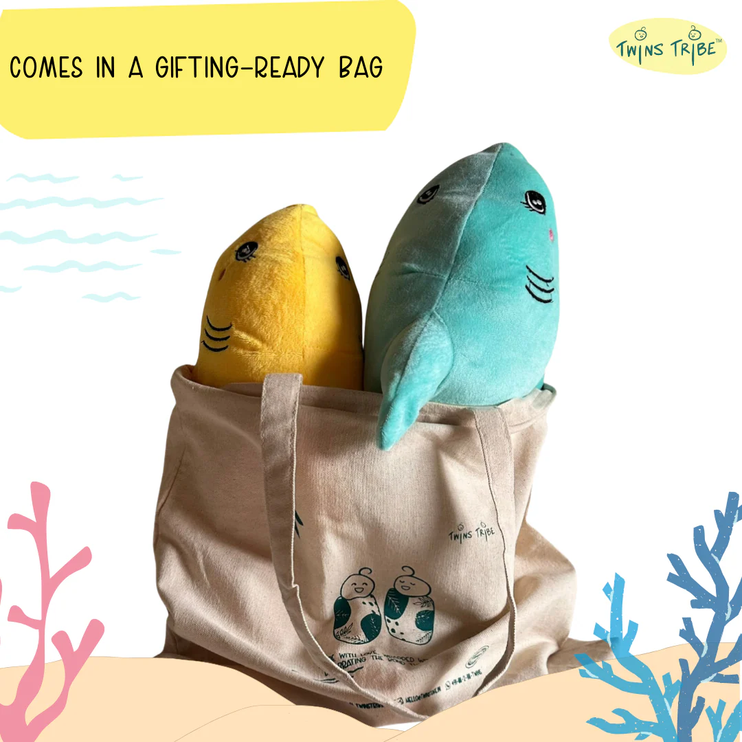 TwinsTribe Baby Sharks - Plush Toys Gift Set for Twins - Image 5