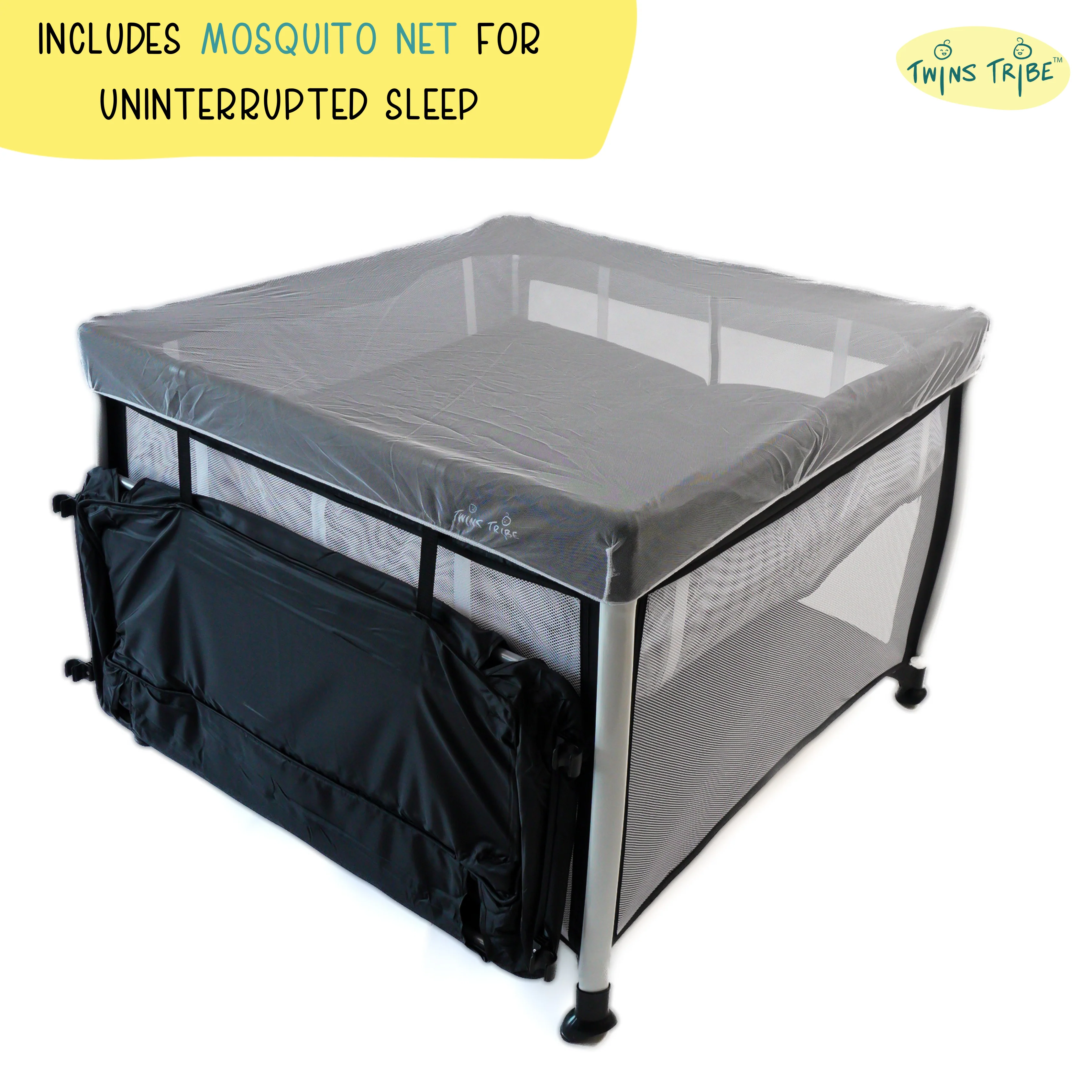 TwinsTribe Nap n’ Play: Twin Bassinet cum Playpen - Image 10