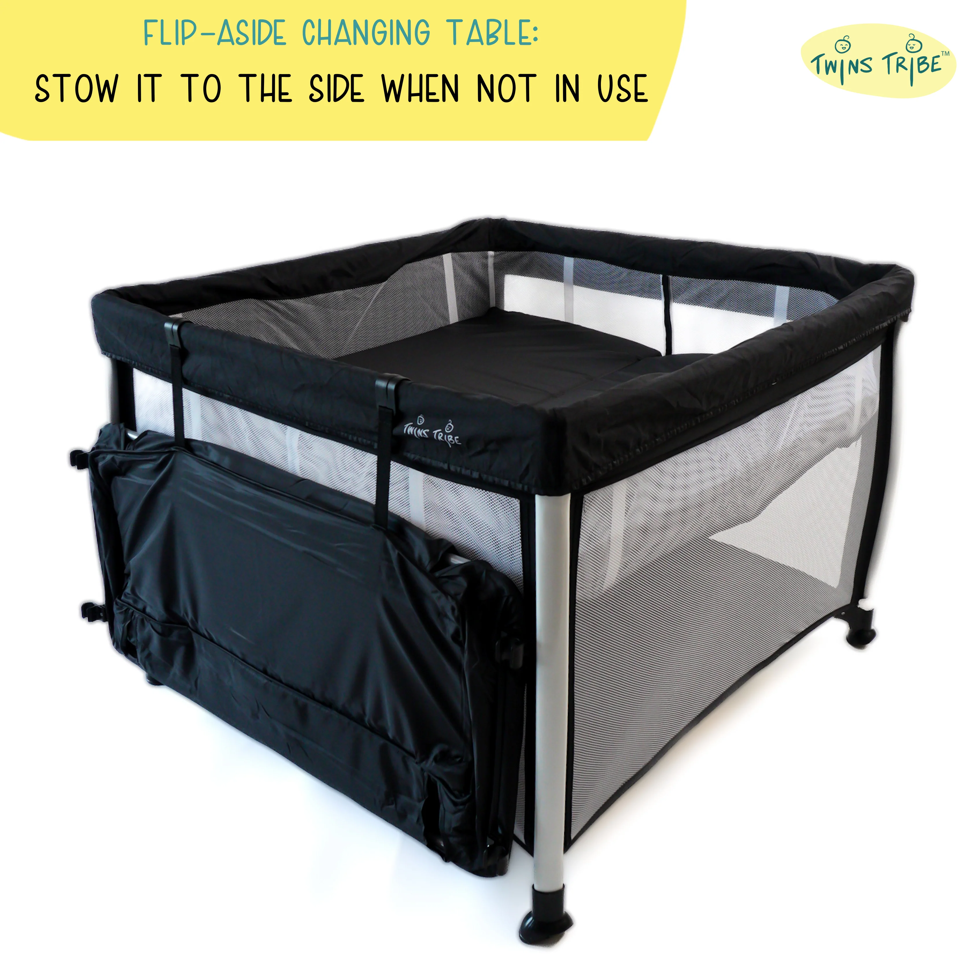 TwinsTribe Nap n’ Play: Twin Bassinet cum Playpen - Image 6
