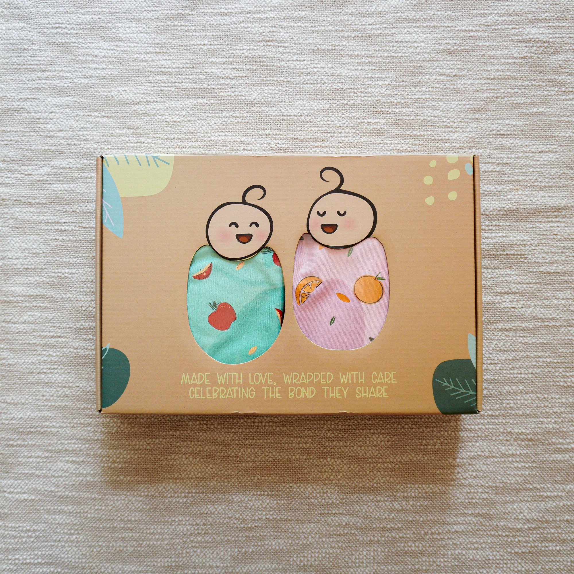 TwinsTribe Twins Onesie Set – Apples & Oranges - Image 8