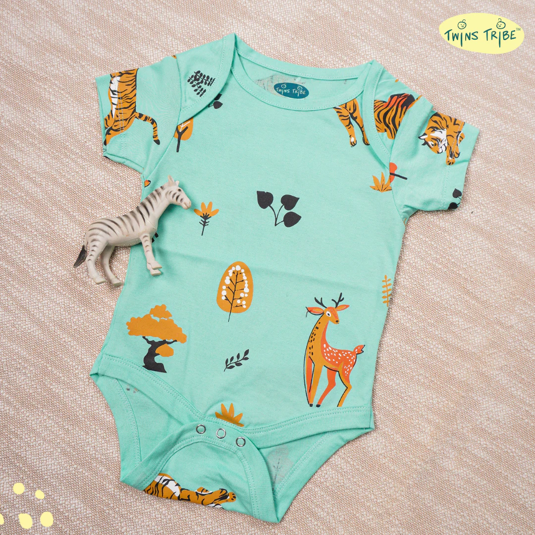 TwinsTribe Twins Onesie Set – Spots & Stripes - Image 3