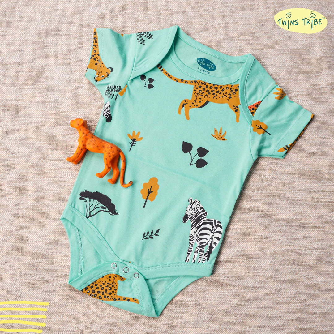 TwinsTribe Twins Onesie Set – Spots & Stripes - Image 4