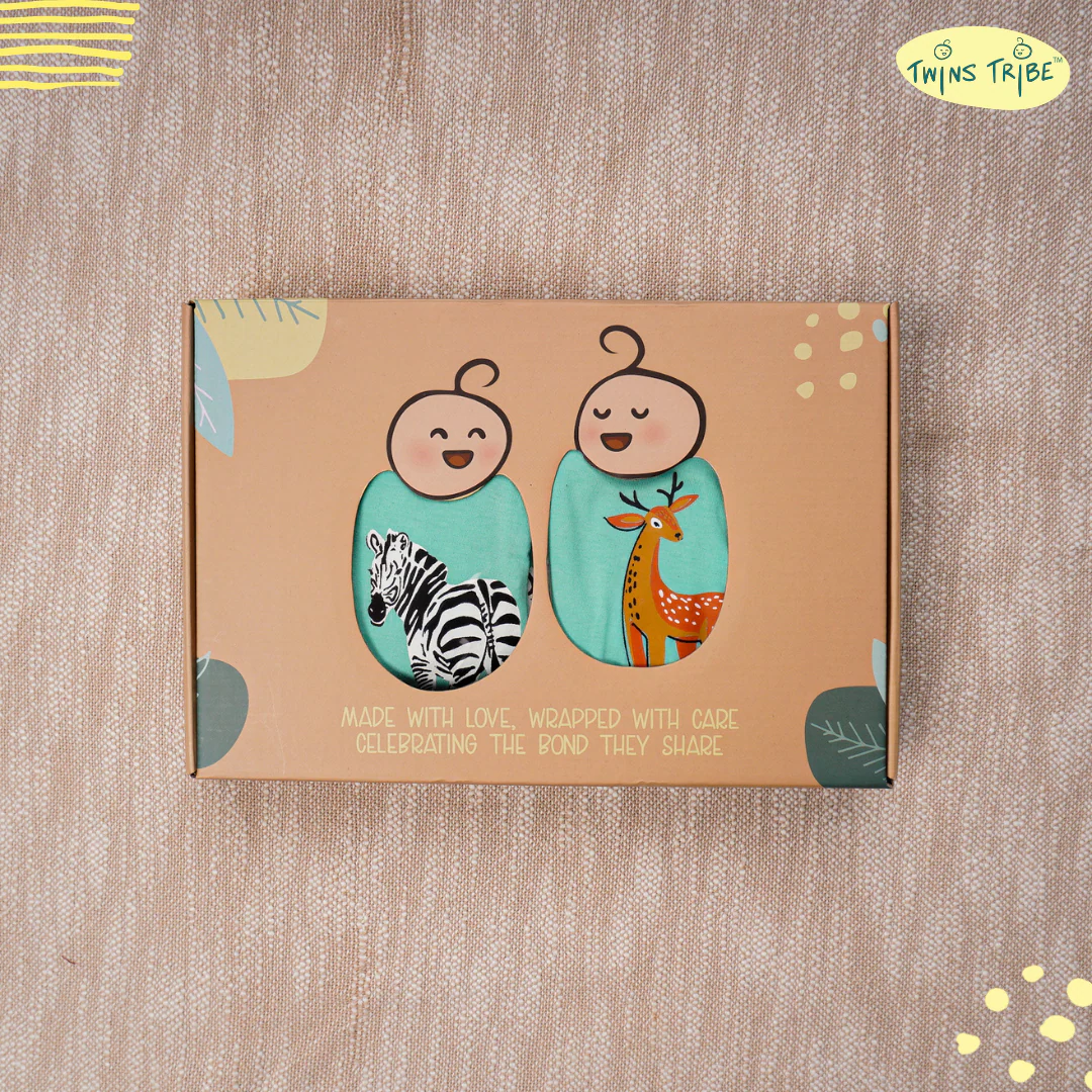 TwinsTribe Twins Onesie Set – Spots & Stripes - Image 5