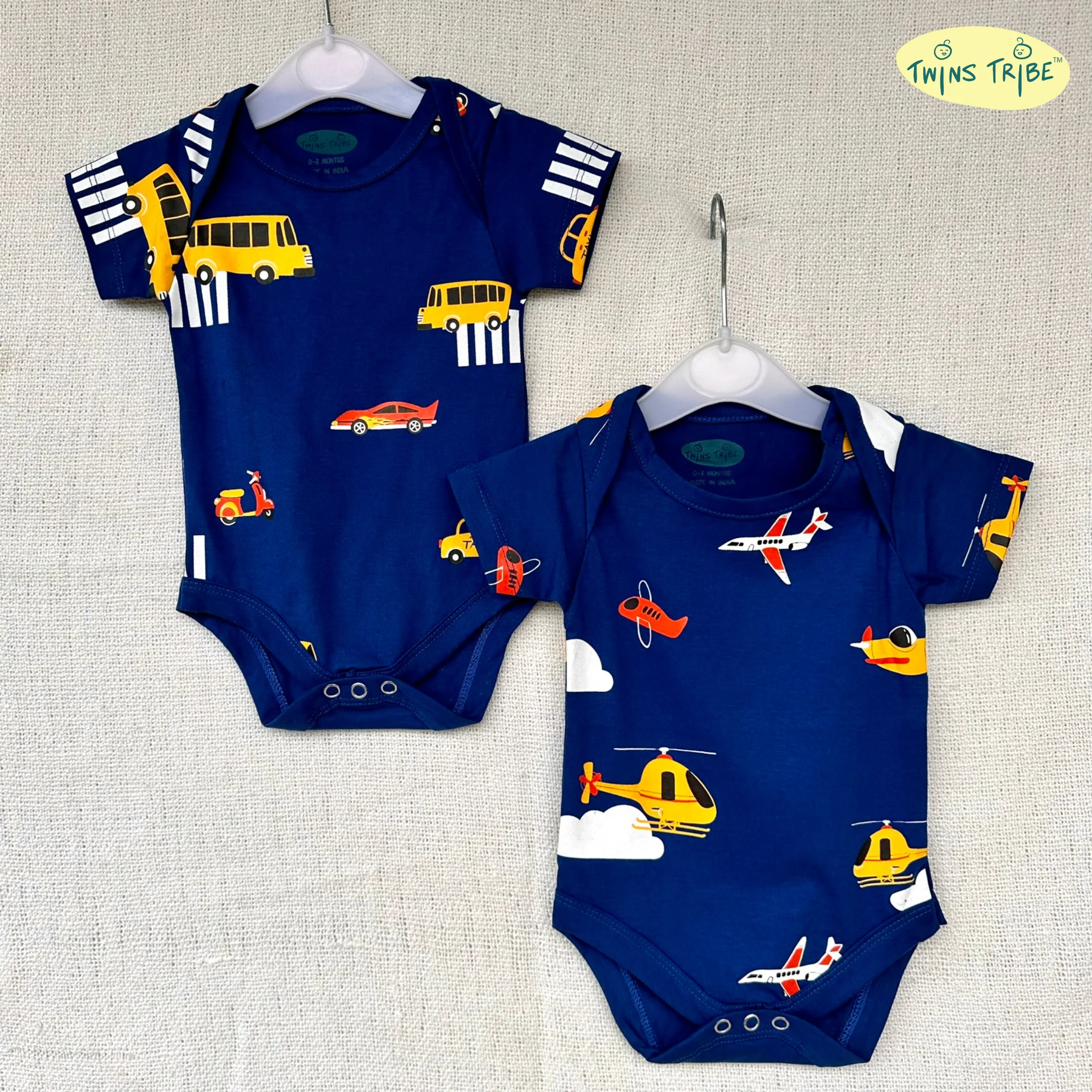 TwinsTribe Twins Onesie Set – Wheels & Wings - Image 10
