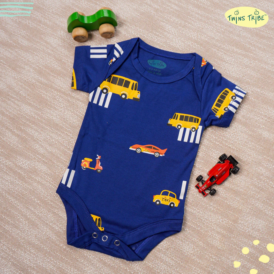 TwinsTribe Twins Onesie Set – Wheels & Wings - Image 3