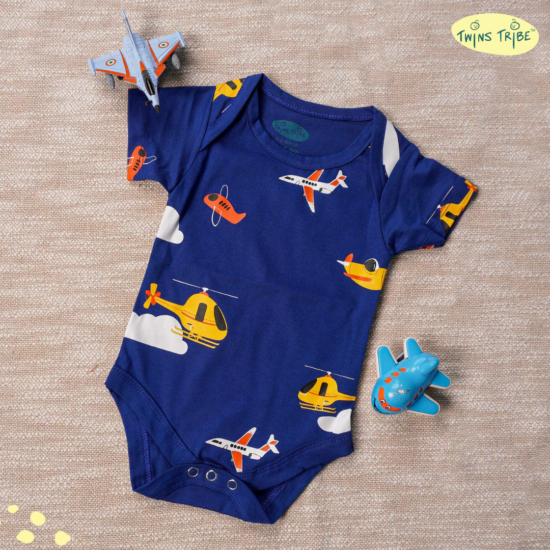 TwinsTribe Twins Onesie Set – Wheels & Wings - Image 4