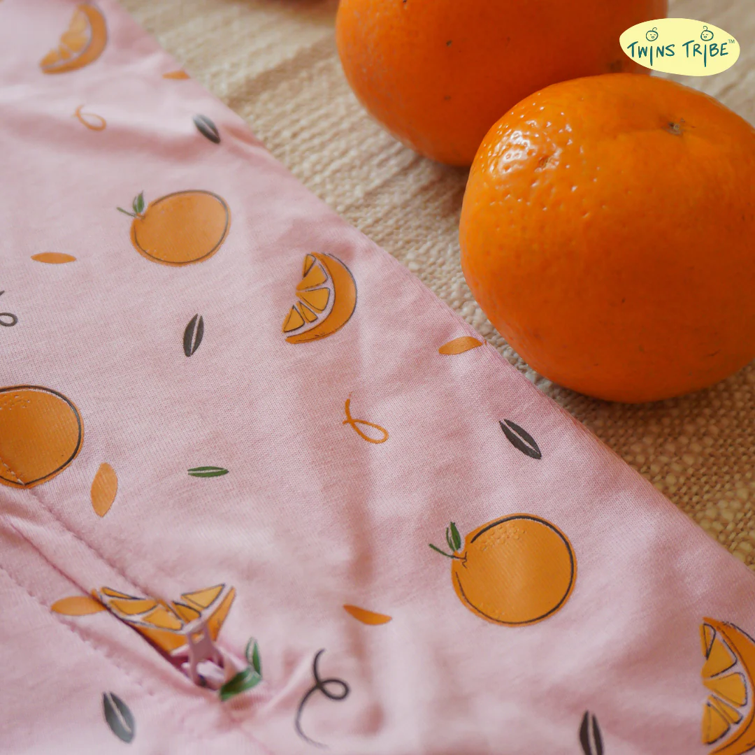 TwinsTribe Twins Rompers Set – Apples & Oranges - Image 7