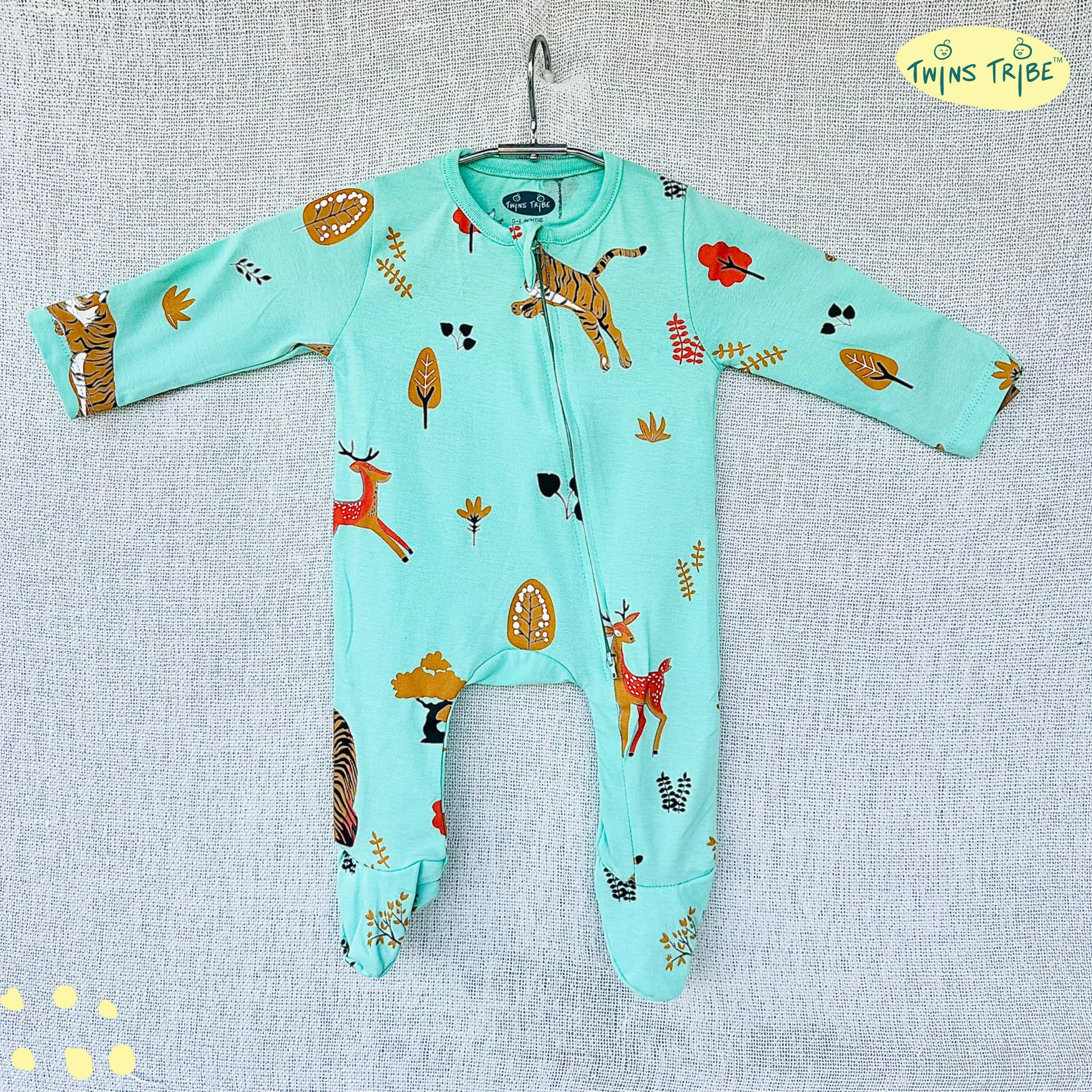 TwinsTribe Twins Rompers Set – Spots & Stripes - Image 4