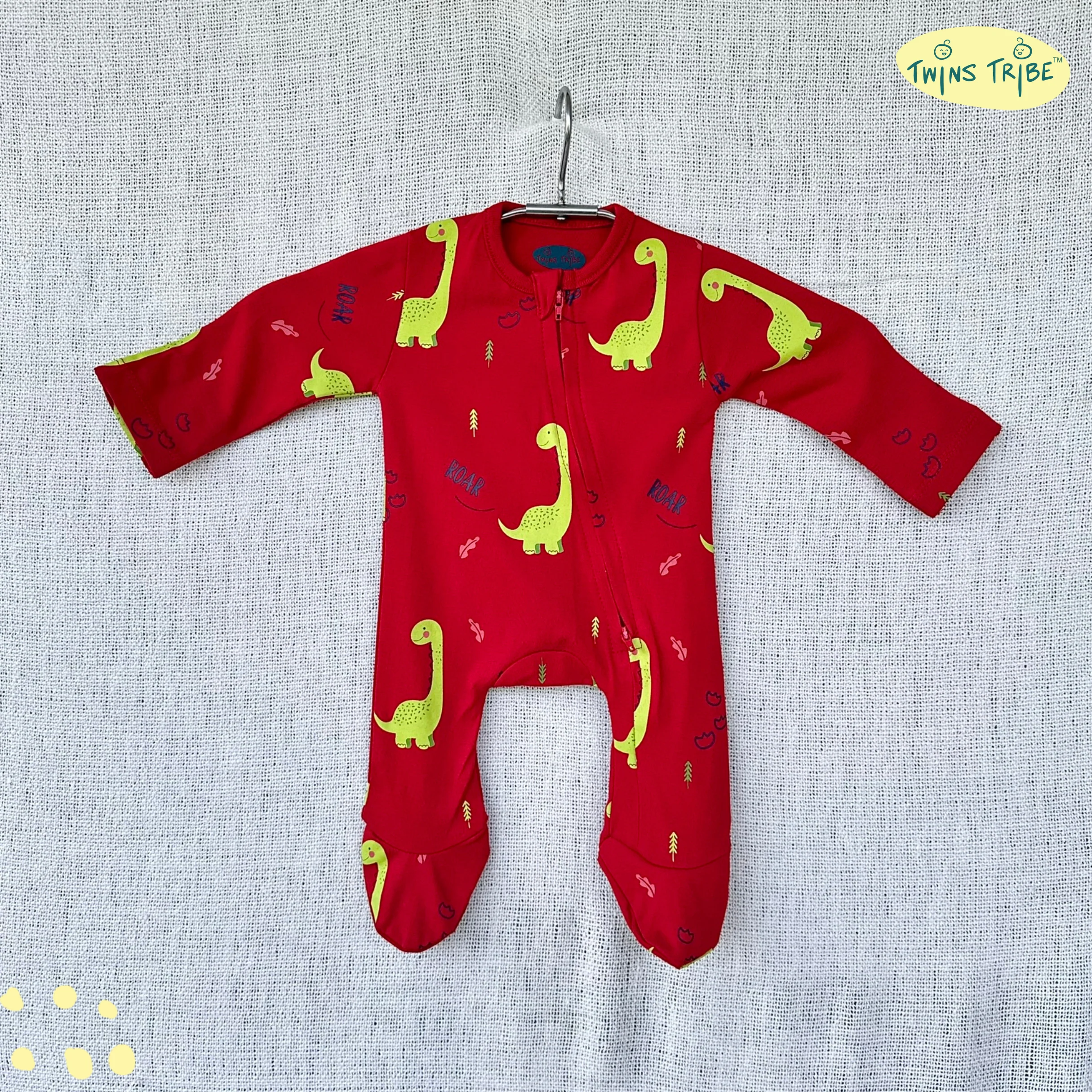 TwinsTribe Twins Rompers Set – The Dino World - Image 4