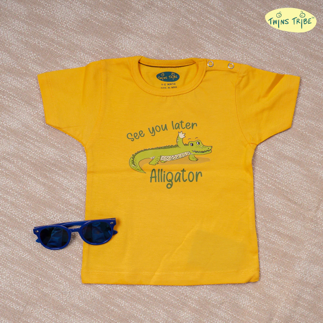 TwinsTribe Twins Tees Set – Alligator & Crocodile - Image 3