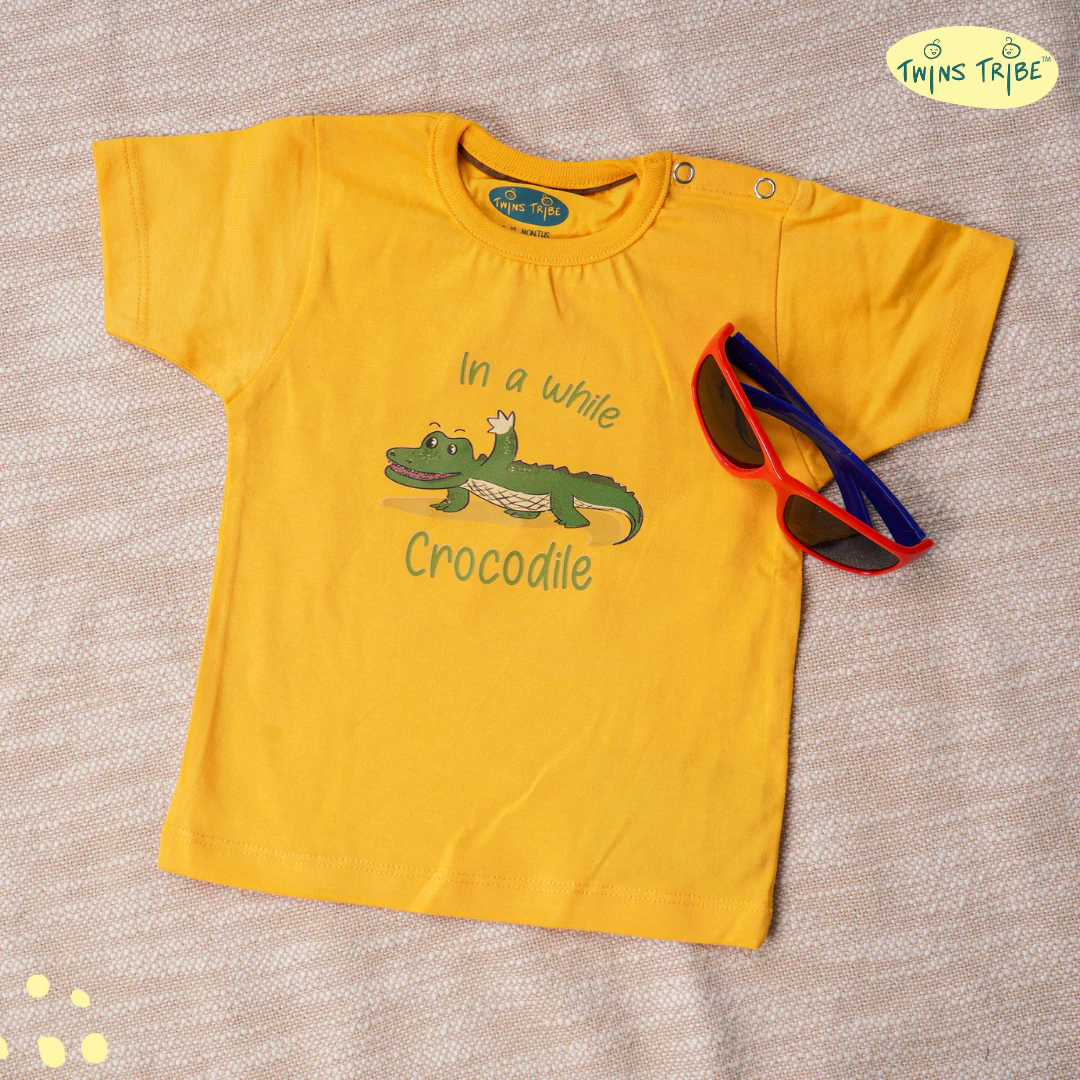 TwinsTribe Twins Tees Set – Alligator & Crocodile - Image 4