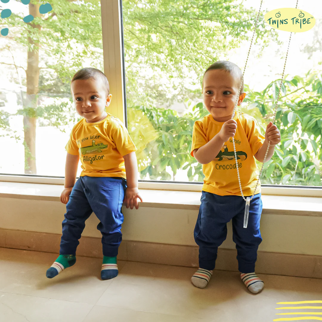TwinsTribe Twins Tees Set – Alligator & Crocodile - Image 5