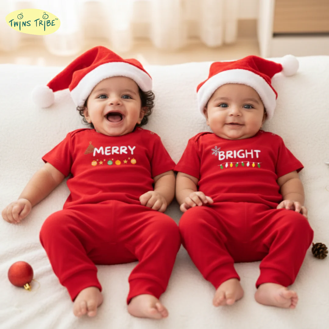 TwinsTribe Twins Tees Set – Christmas Special - Merry & Bright - Image 2