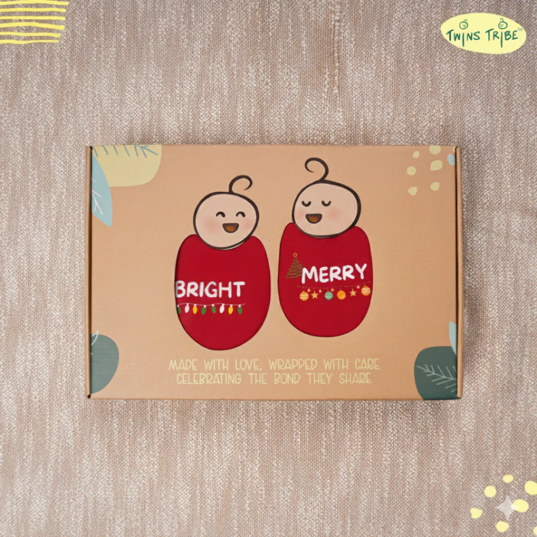 TwinsTribe Twins Tees Set – Christmas Special - Merry & Bright - Image 4