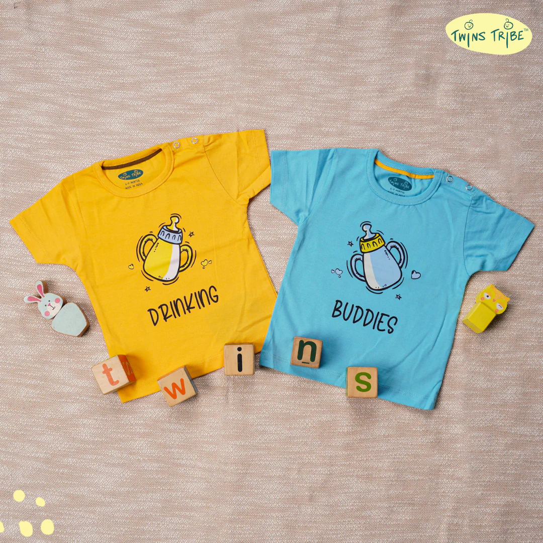 TwinsTribe Twins Tees Set – Drinking & Buddies - Image 2