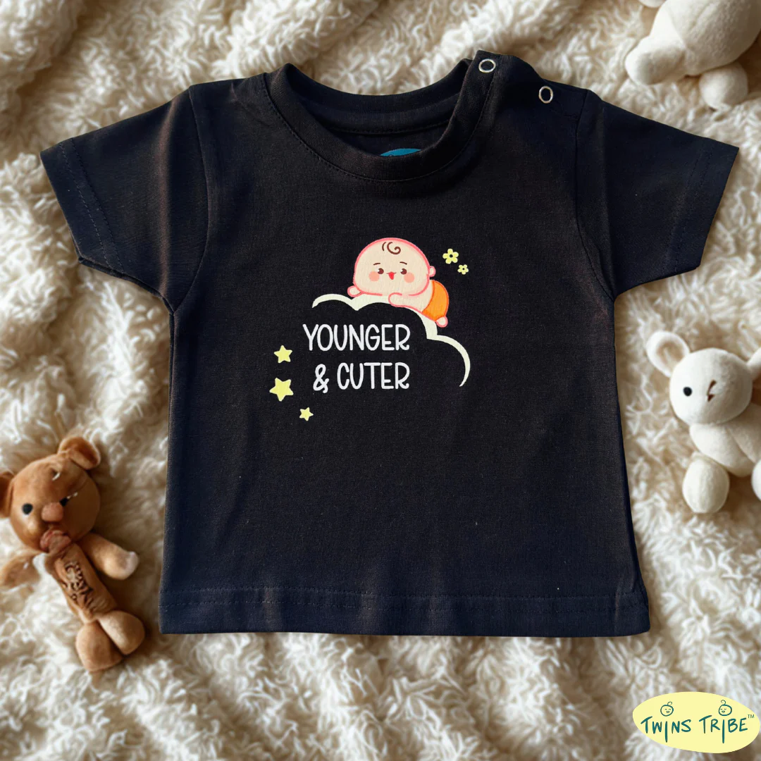 TwinsTribe Twins Tees Set – Older & Wiser · Younger & Cuter - Image 4