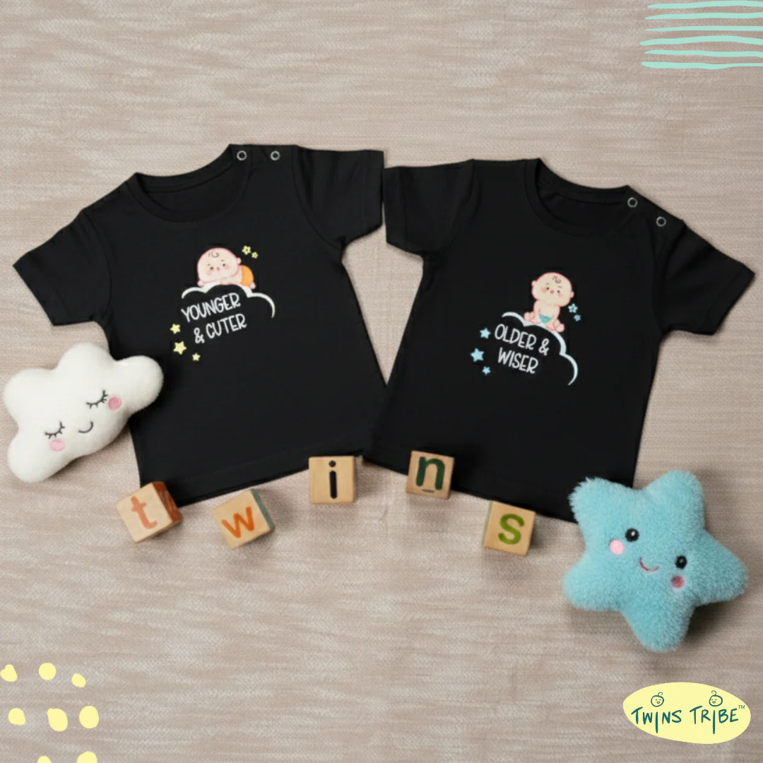 TwinsTribe Twins Tees Set – Older & Wiser · Younger & Cuter - Image 8